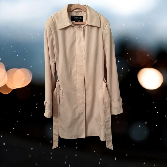 London Fog Jackets & Blazers - London Fog Trench Coat Pale Pink Medium Towne Collection